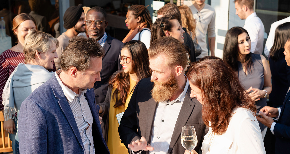 people at reception